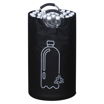 Large-Capacity 82L Storage Basket with Aluminum Handles, Foldable Recycling Bin & Wastewater Collection Bag