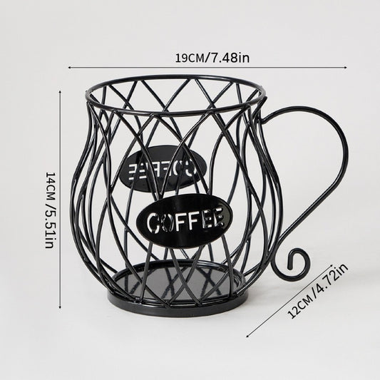 Large Capacity Metal Coffee Capsule Holder | Organizer & Dispenser for Nespresso, Keurig Capsules