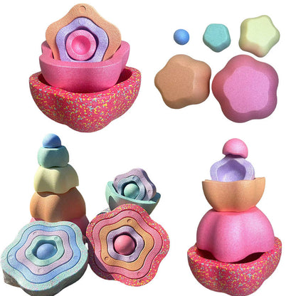 Stacking River Stones Flower Stepping Stones Kindergarten Sensory Integration Balance Training Light-Up Bridge Step Stones