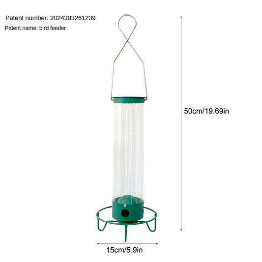 Metal Bird Feeder Hanging Hummingbird Feeder Crafted from Iron Art Design