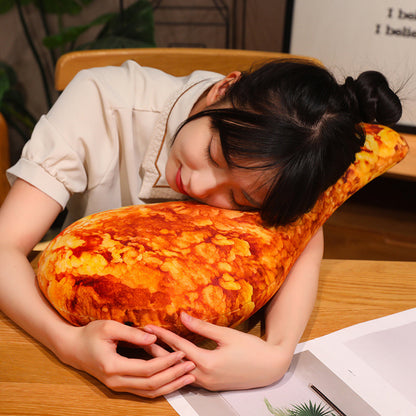 Creative Printed Chicken Drumstick Pillow, Realistic Food Design, Soft Cushion for Sofa, Living Room Decorative Pillow