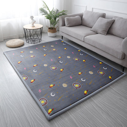Thick Children's Coral Fleece Rug Tatami Mat for Bedroom and Living Room, Baby Crawling Mat, Window Seat Pad