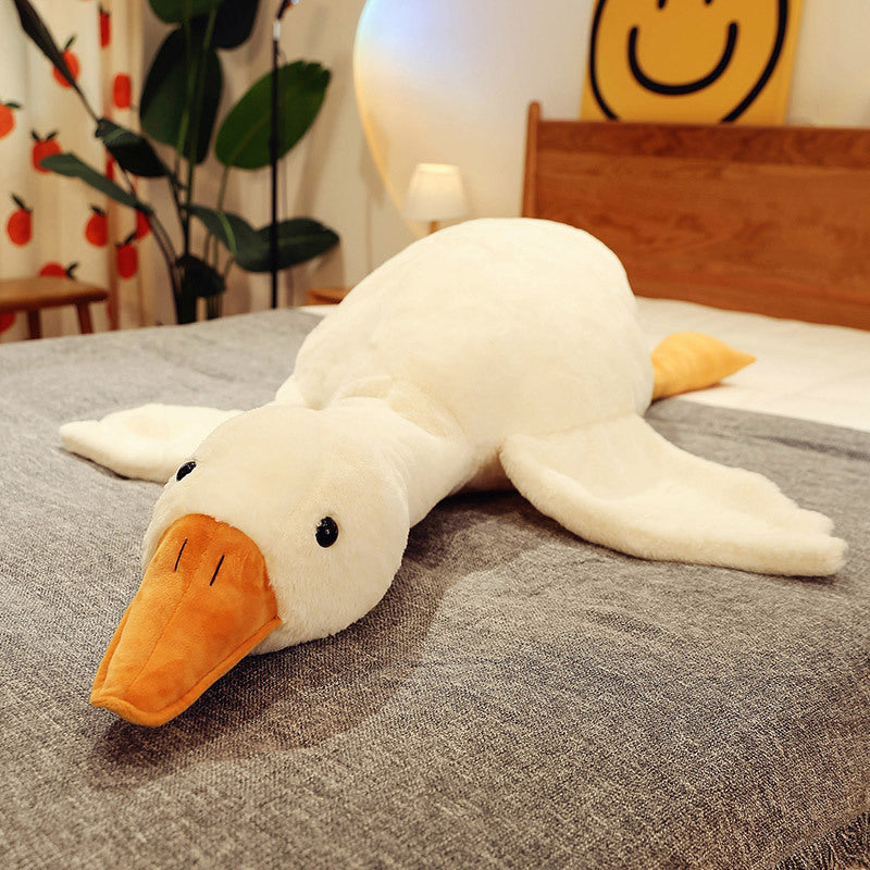 Colorful Goose Plush Pillow Long Body Sleeping Stuffed Animal Soft Toy Doll Pillow Birthday Gift