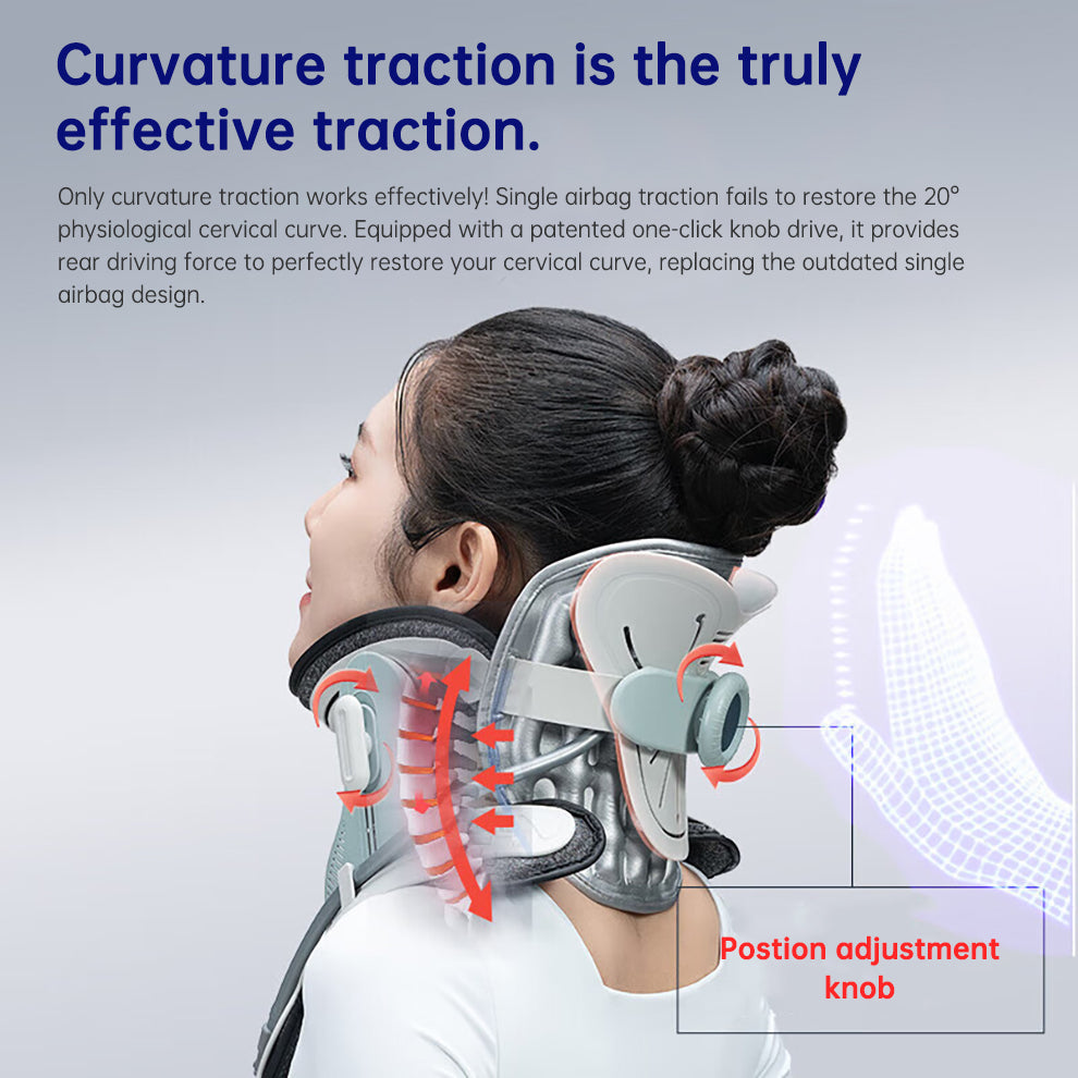 Medical Inflatable Cervical Traction Neck Brace, Home Cervical Spine Stretcher Corrector