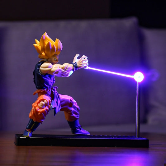 Dragon Ball Kamehameha Goku Energy Blast Night Light, Magnetic Rotating Ambient Lamp