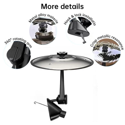 Clamp-On Mini Vent Air Percussion Alloy Disc Wind Chimes - Easy Install Car Crash Drum with Decorative Design