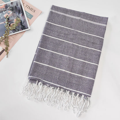 Turkish Beach Towel Striped Fringe Quick-Dry Large Size Cotton Bath Towel Multiple Styles Wholesale