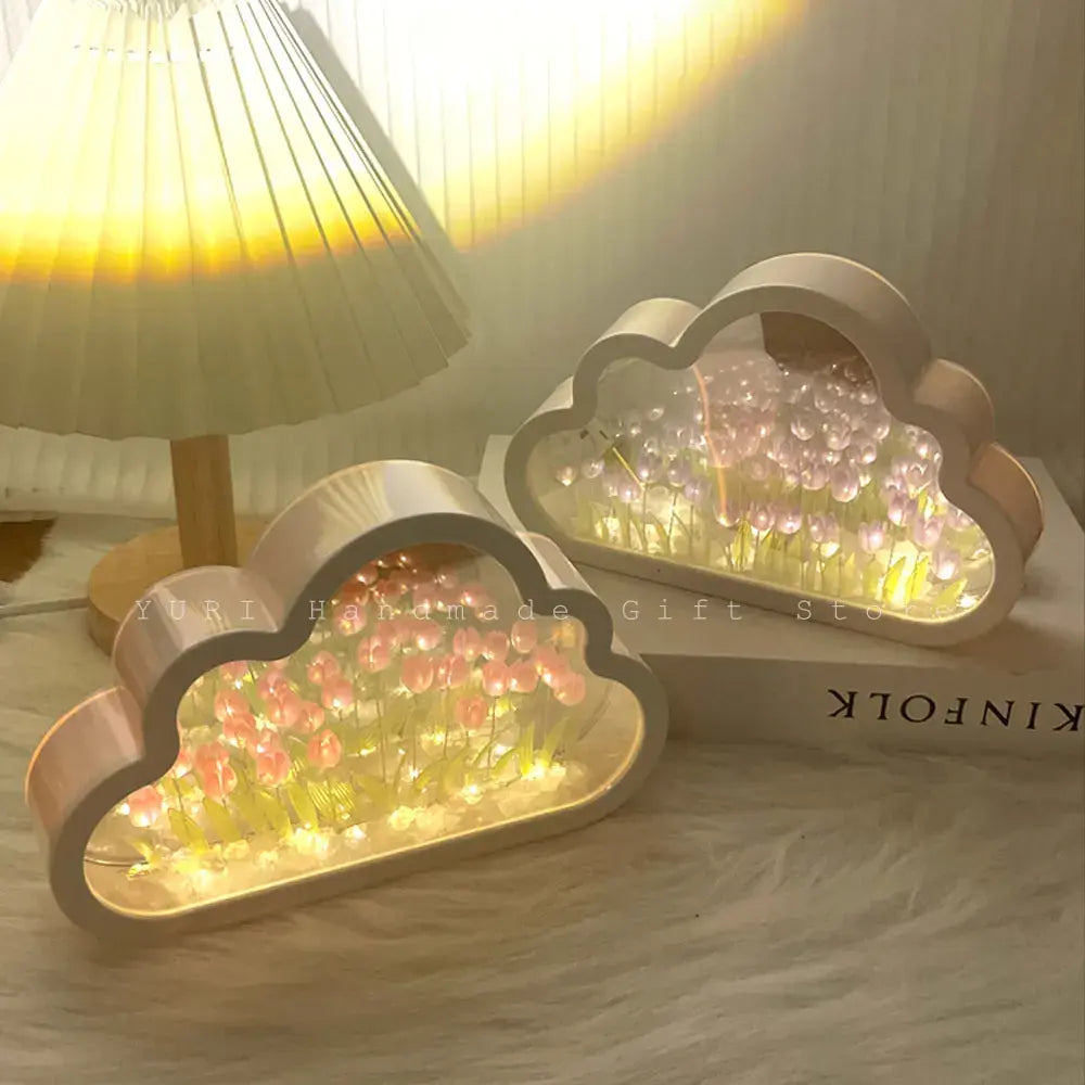 Handmade Cloud Tulip Night Light