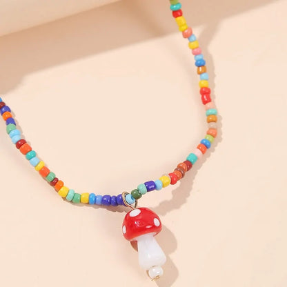 Women's Bohemian Handmade Multicolor Beads Necklace