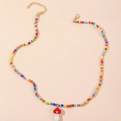 Women's Bohemian Handmade Multicolor Beads Necklace