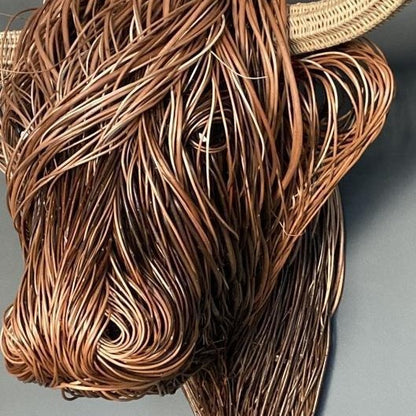 woven willow highland low resin highland trophy head home decor ornament handmade