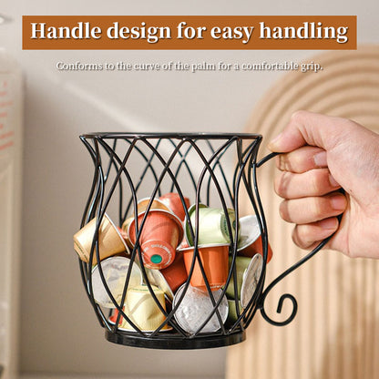 Large Capacity Metal Coffee Capsule Holder | Organizer & Dispenser for Nespresso, Keurig Capsules