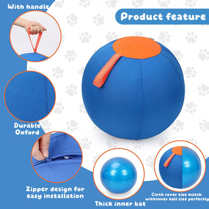 Indestructible Chew Ball for Dogs, Portable Floating Fetch Toy, Aggressive Chew Puppy Toy for Water & Outdoor Play