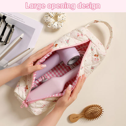 Padded Hair Dryer & Curling Iron Storage Bag | Large Cotton Dustproof Travel Case with Handle