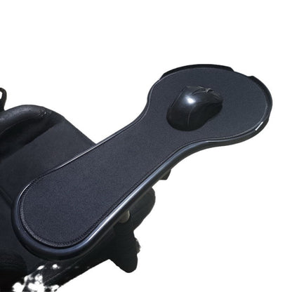 Larger Computer Arm Rest Support with Mouse Barrier and Wrist Pad, Suitable for Most Chair Arms