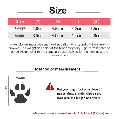 Small Dog Winter Boots, Waterproof Anti-Skid Paw Protectors for Chihuahua Teddy Puppy