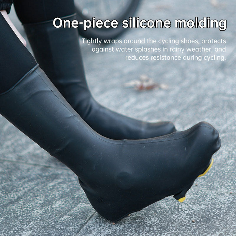 Silicone Road Cycling Shoe Covers - Windproof, Waterproof & Warm for Cold Weather, Easy to Clean