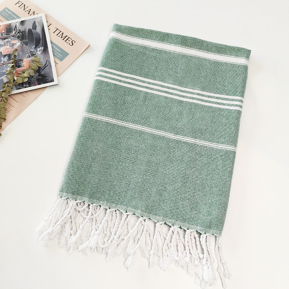 Turkish Beach Towel Striped Fringe Quick-Dry Large Size Cotton Bath Towel Multiple Styles Wholesale