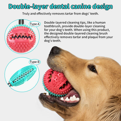Dog Food Toys - Silicone Suction Interactive Chew Toy, Dental Cleaning Chew Brush for Puppy Teething & Pet Feeding Supplies