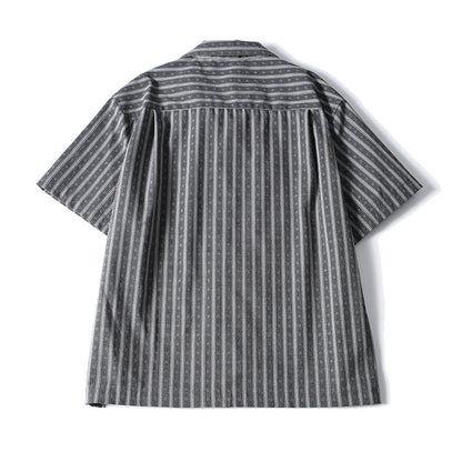 Short Sleeve Shirt with Cuban Collar