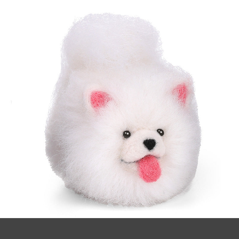 Wool felt poke poke le handmade DIY material bag cat and dog series set animal felt