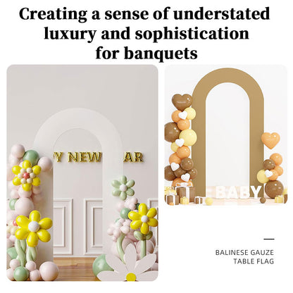 High Elasticity U-Shape Arch Backdrop Cover, Stretchable Open Frame Set for Birthday Baby Shower Wedding Decor