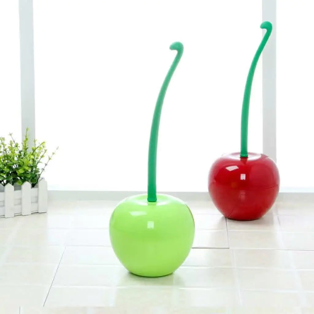 Cherry Shape Toilet Brush Holder Set