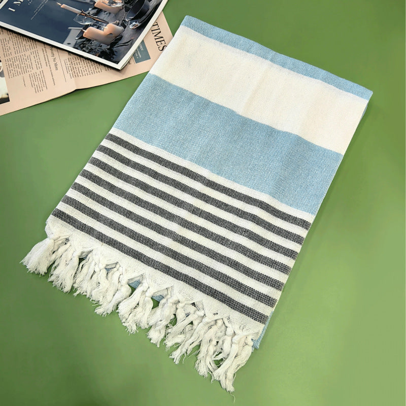 Turkish Beach Towel Striped Fringe Quick-Dry Large Size Cotton Bath Towel Multiple Styles Wholesale