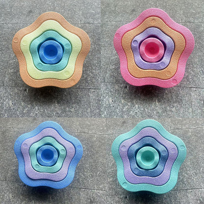 Stacking River Stones Flower Stepping Stones Kindergarten Sensory Integration Balance Training Light-Up Bridge Step Stones
