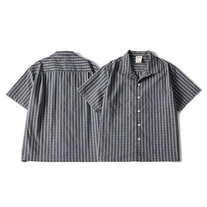 Short Sleeve Shirt with Cuban Collar