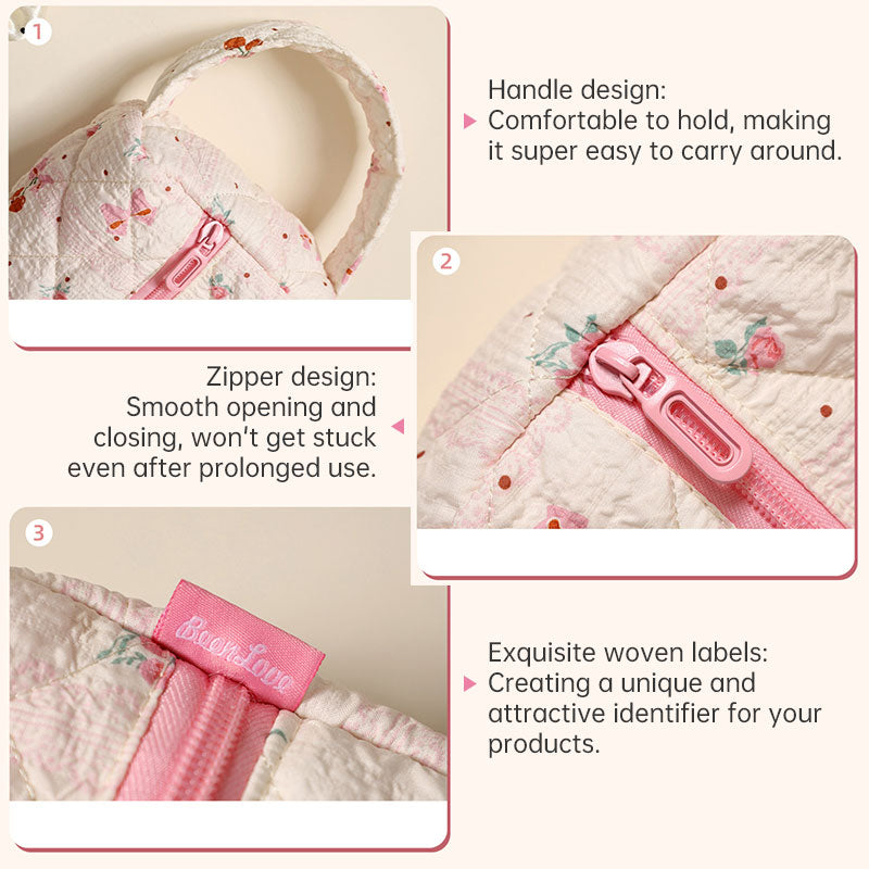 Padded Hair Dryer & Curling Iron Storage Bag | Large Cotton Dustproof Travel Case with Handle