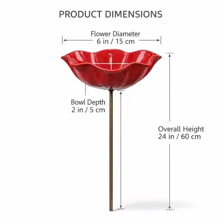 Outdoor Creative Handmade Metal Flower Garden Stake Water Dispenser Stand