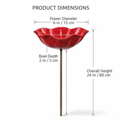 Outdoor Creative Handmade Metal Flower Garden Stake Water Dispenser Stand