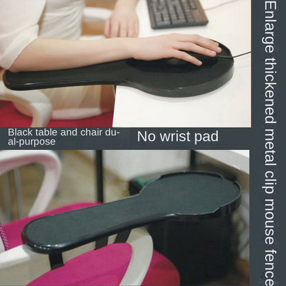Larger Computer Arm Rest Support with Mouse Barrier and Wrist Pad, Suitable for Most Chair Arms