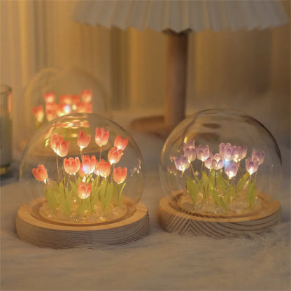 Handmade Tulip Night Light Heat Shrinkable Film DIY Material