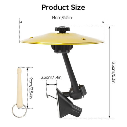 Clamp-On Mini Vent Air Percussion Alloy Disc Wind Chimes - Easy Install Car Crash Drum with Decorative Design