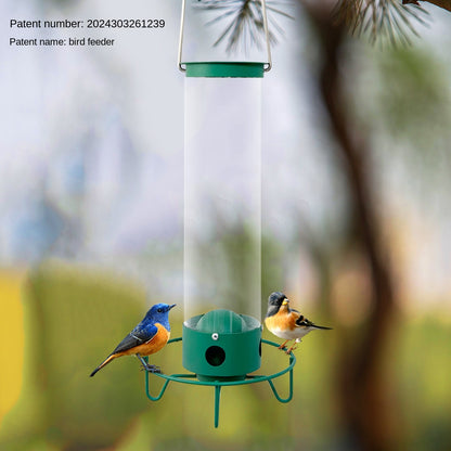 Metal Bird Feeder Hanging Hummingbird Feeder Crafted from Iron Art Design