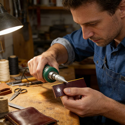 Professional Leather Polishing Kit - Burnishing Tools for Edge Finishing & Shaping