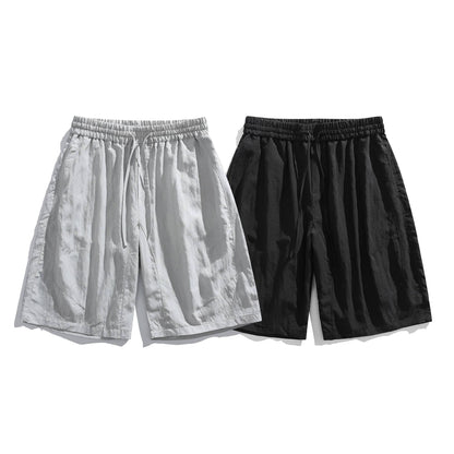 Loose Quick-Dry Shorts with Deconstructed Patchwork Design
