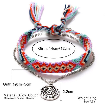 2020 New Bohemian Wave Anklets for Women - Handmade Cotton Foot Jewelry