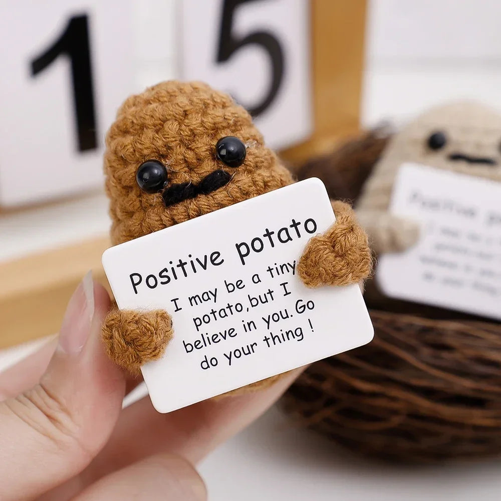 Potato Hug Pocket Mini Handmade Plush Wool Knitting Doll