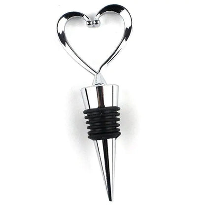 Zinc Alloy Wine Stopper Crystal Wine Champagne Bottle Stopper Vacuum Sealed Wedding Heart Gift  Wine Pourer Stopper Dropshipping