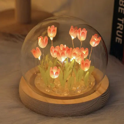 Handmade Tulip Night Light Heat Shrinkable Film DIY Material