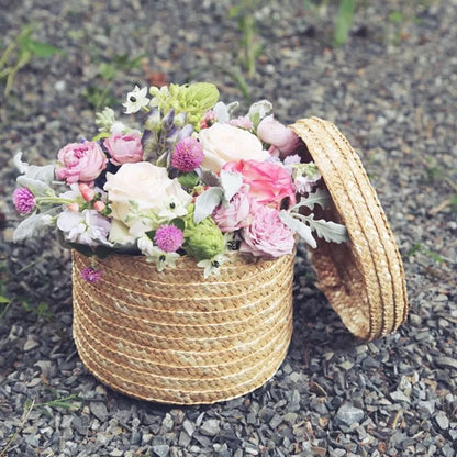 Handmade Straw Woven Storage Baskets