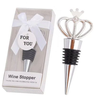 Zinc Alloy Wine Stopper Crystal Wine Champagne Bottle Stopper Vacuum Sealed Wedding Heart Gift  Wine Pourer Stopper Dropshipping