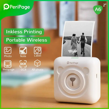 Mini Pocket Printer Wireless BT Thermal Printer