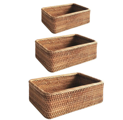 Handmade Rattan Tray Basket