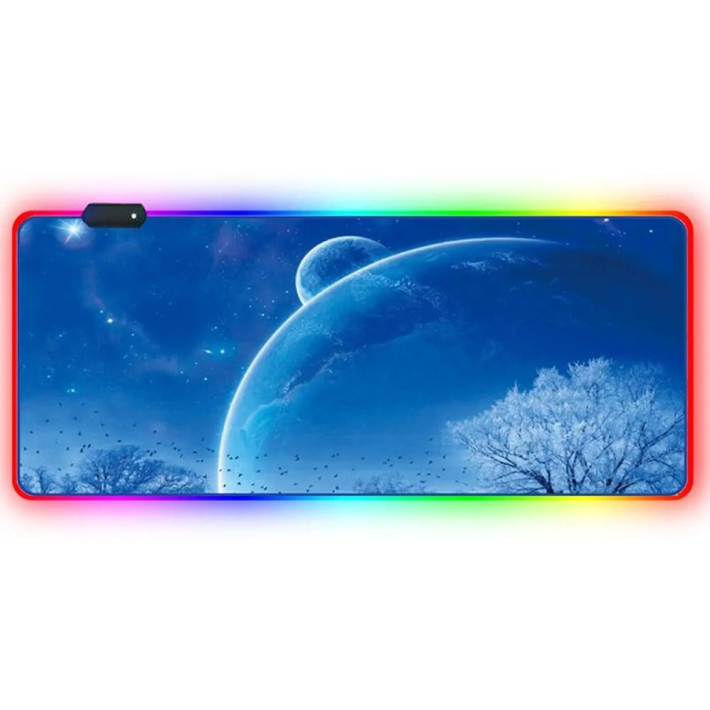 Luminous RGB LED Lights Desktop Gaming Mouse Pad