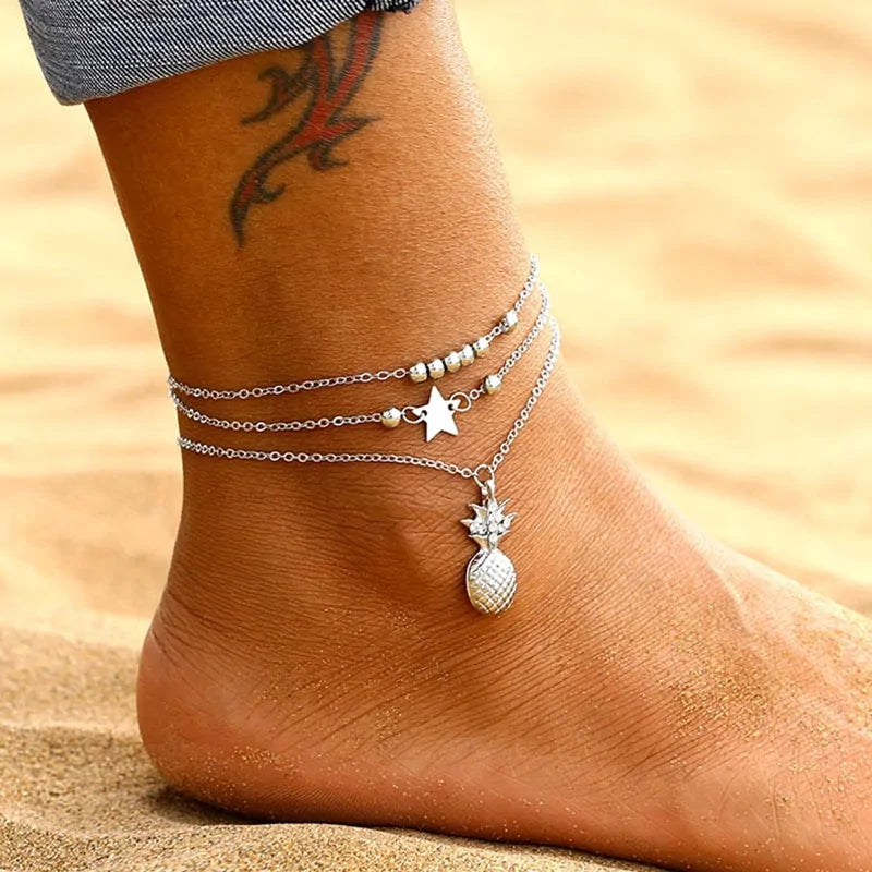 2020 New Bohemian Wave Anklets for Women - Handmade Cotton Foot Jewelry