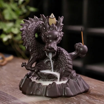 Handmade Ceramic Dragon Incense Burner